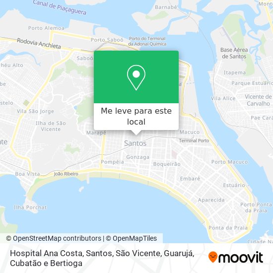 Hospital Ana Costa mapa