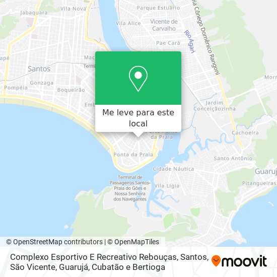 Complexo Esportivo E Recreativo Rebouças mapa