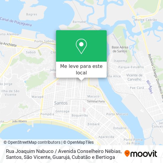 Rua Joaquim Nabuco / Avenida Conselheiro Nébias mapa