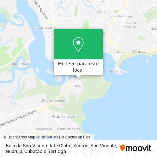 Baia de São Vicente Iate Clube mapa