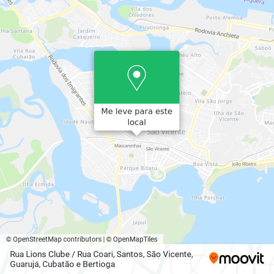 Rua Lions Clube / Rua Coari mapa