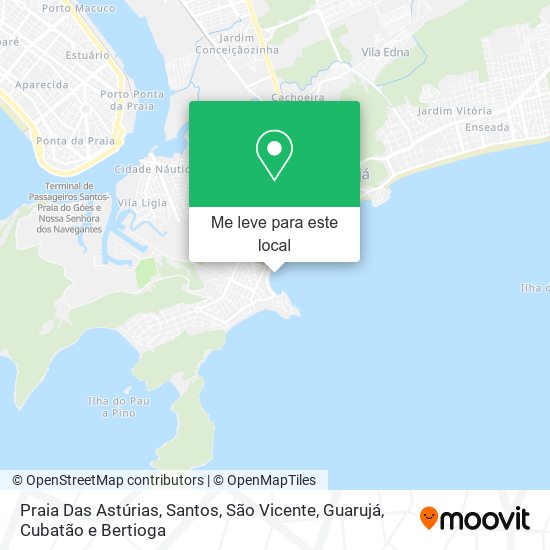 Praia Das Astúrias mapa