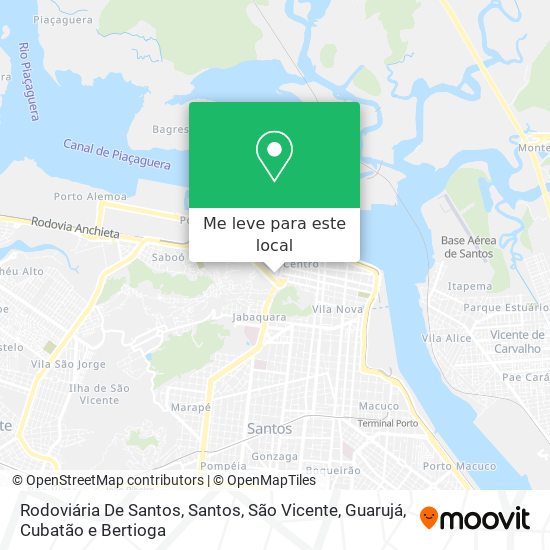 Rodoviária De Santos mapa