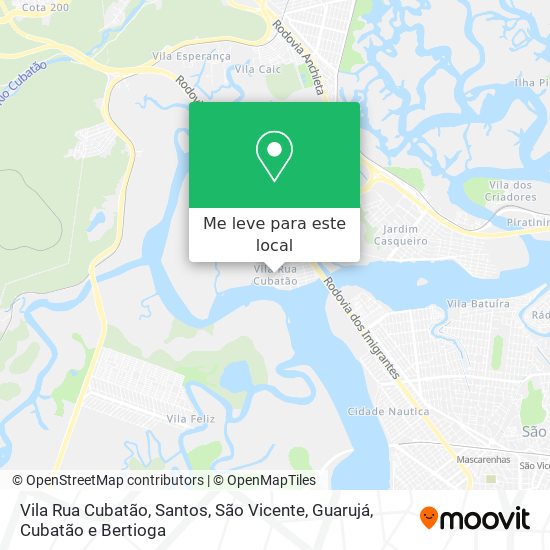 Vila Rua Cubatão mapa