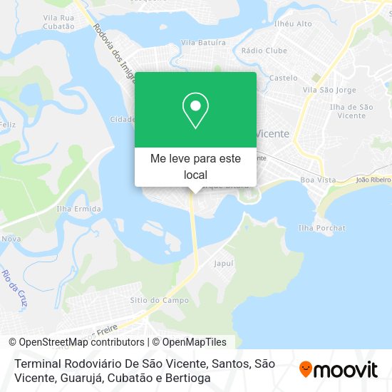 Terminal Rodoviário De São Vicente mapa