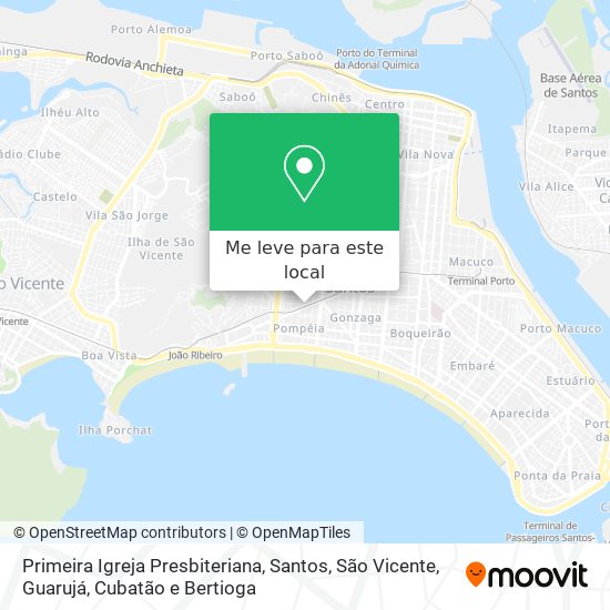 Primeira Igreja Presbiteriana mapa