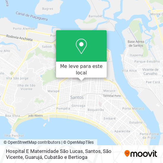 Hospital E Maternidade São Lucas mapa