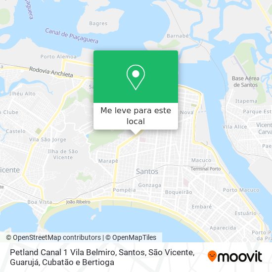 Petland Canal 1 Vila Belmiro mapa