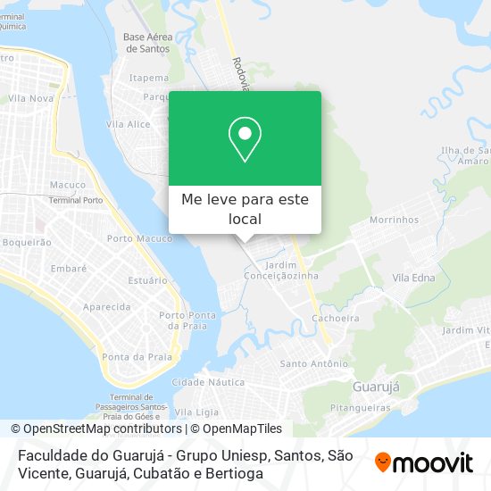 Faculdade do Guarujá - Grupo Uniesp mapa