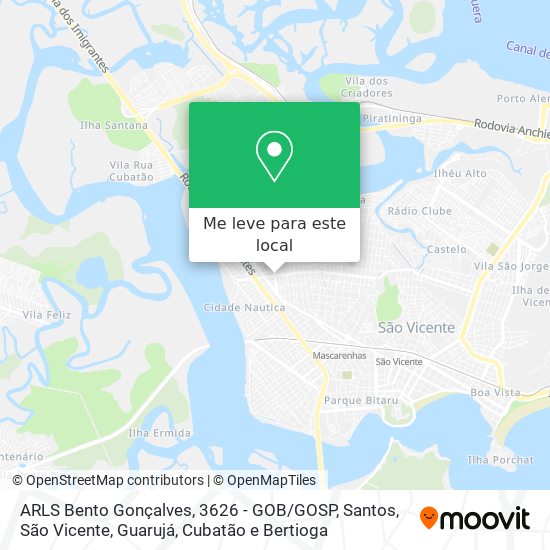 ARLS Bento Gonçalves, 3626 - GOB / GOSP mapa
