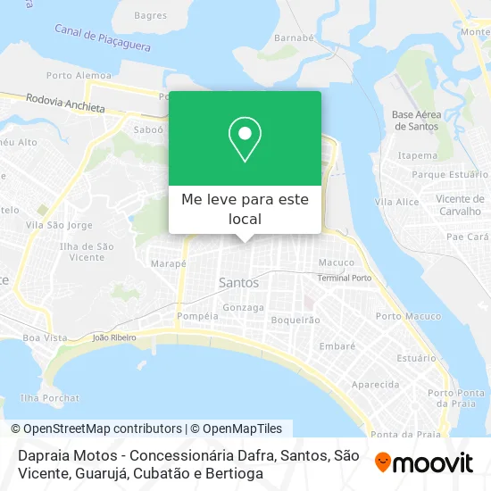 Dapraia Motos - Concessionária Dafra mapa