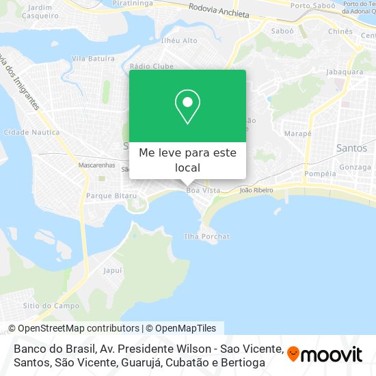 Banco do Brasil, Av. Presidente Wilson - Sao Vicente mapa