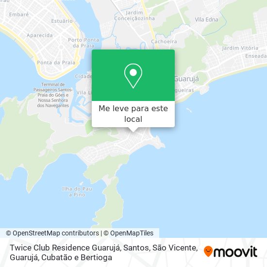 Twice Club Residence Guarujá mapa