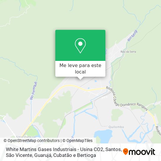 White Martins Gases Industriais - Usina CO2 mapa