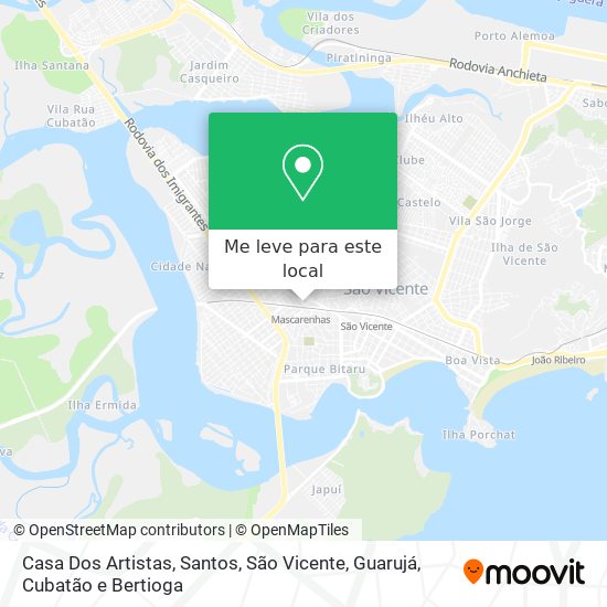 Casa Dos Artistas mapa