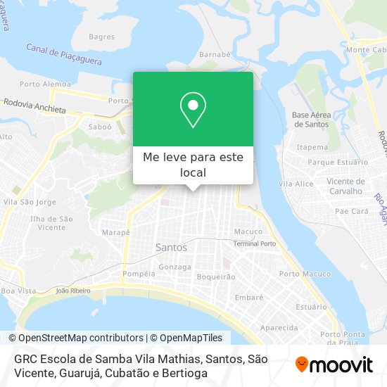 GRC Escola de Samba Vila Mathias mapa