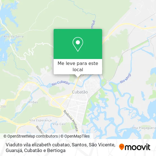 Viaduto vila elizabeth cubatao mapa