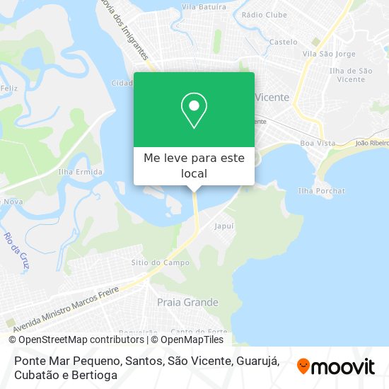 Ponte Mar Pequeno mapa