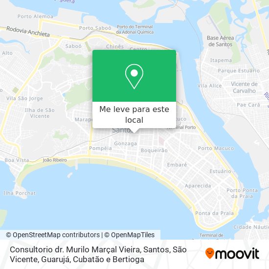 Consultorio dr. Murilo Marçal Vieira mapa
