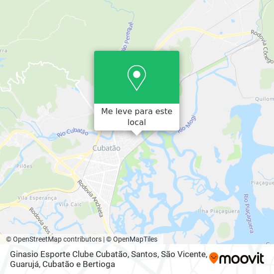 Ginasio Esporte Clube Cubatão mapa