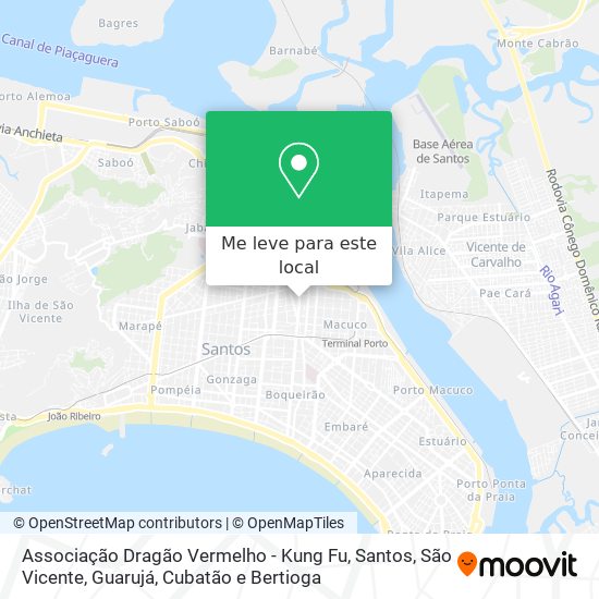 Associação Dragão Vermelho - Kung Fu mapa