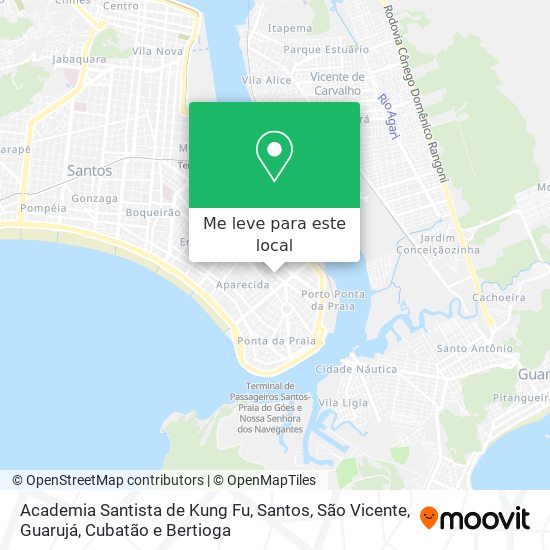 Academia Santista de Kung Fu mapa