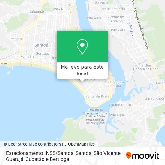 Estacionamento INSS/Santos mapa