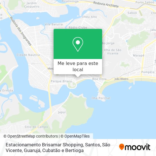 Estacionamento Brisamar Shopping mapa