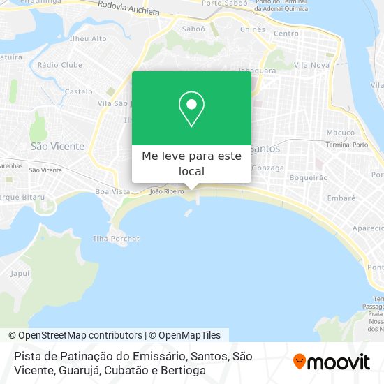 Pista de Patinação do Emissário mapa