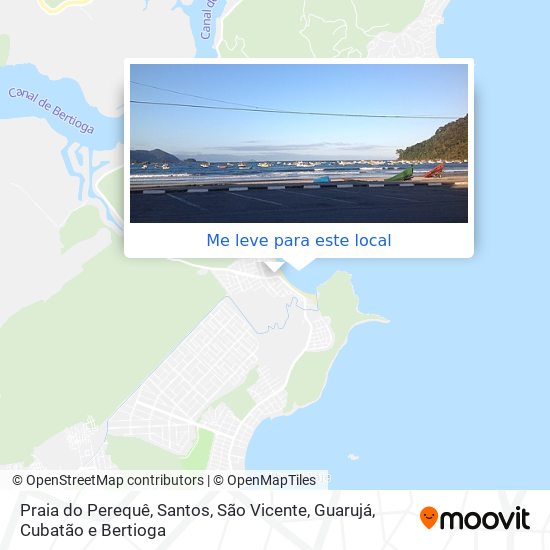 Praia do Perequê mapa