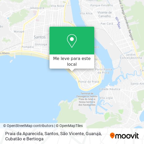 Praia da Aparecida mapa