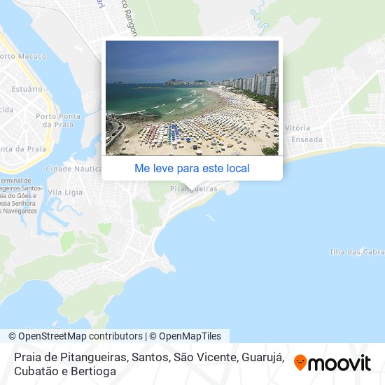 Praia de Pitangueiras mapa