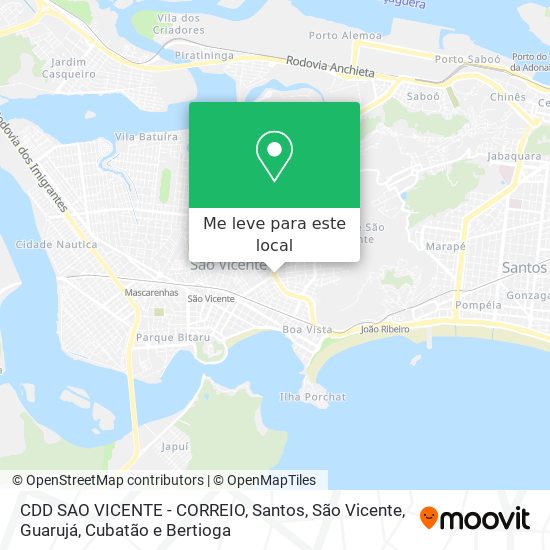 CDD SAO VICENTE - CORREIO mapa