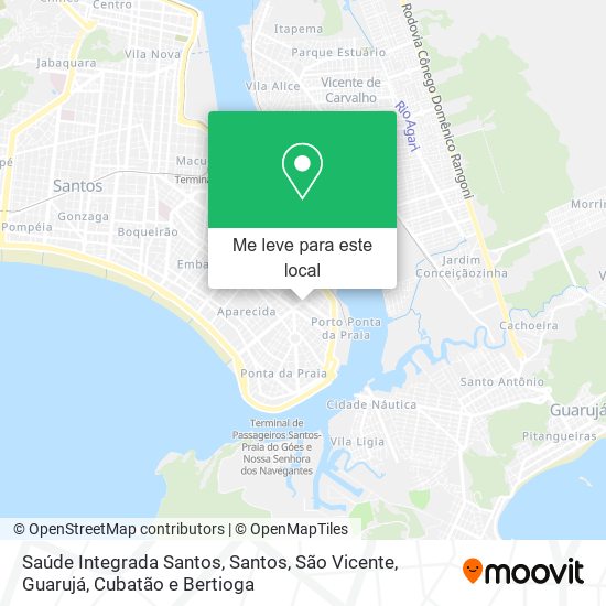 Saúde Integrada Santos mapa