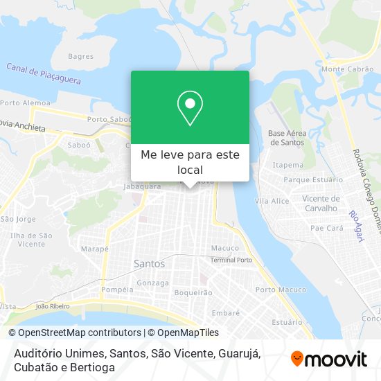 Auditório Unimes mapa