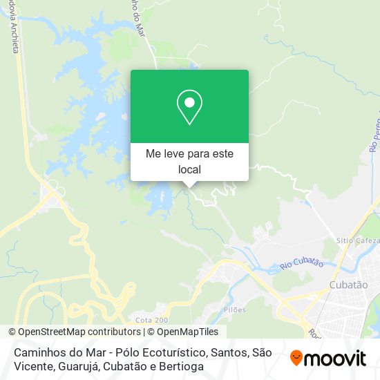 Caminhos do Mar - Pólo Ecoturístico mapa