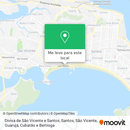 Divisa de São Vicente e Santos mapa
