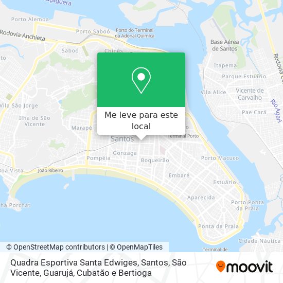 Quadra Esportiva Santa Edwiges mapa