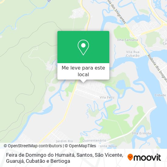 Feira de Domingo do Humaitá mapa