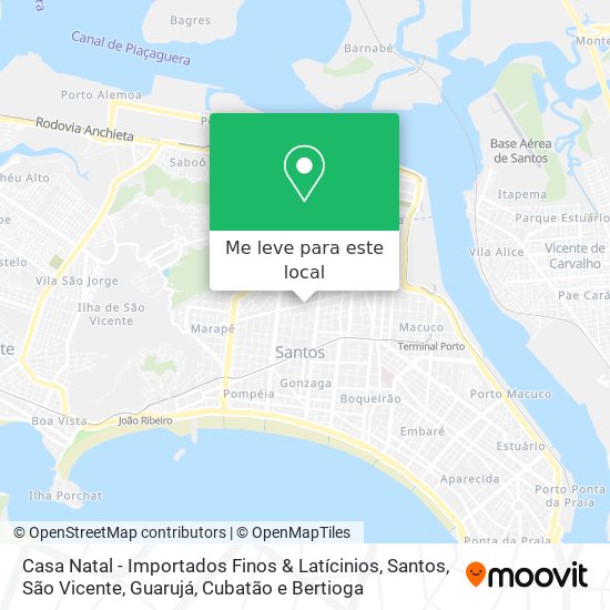 Casa Natal - Importados Finos & Latícinios mapa