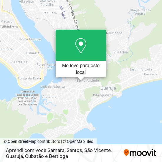 Aprendi com você Samara mapa