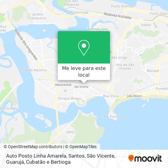 Auto Posto Linha Amarela mapa