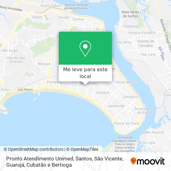 Pronto Atendimento Unimed mapa