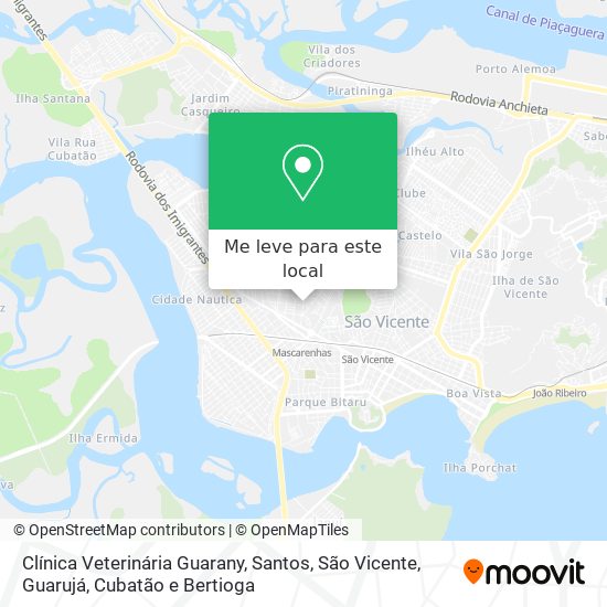 Clínica Veterinária Guarany mapa