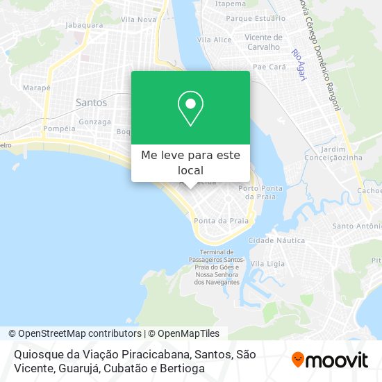 Quiosque da Viação Piracicabana mapa