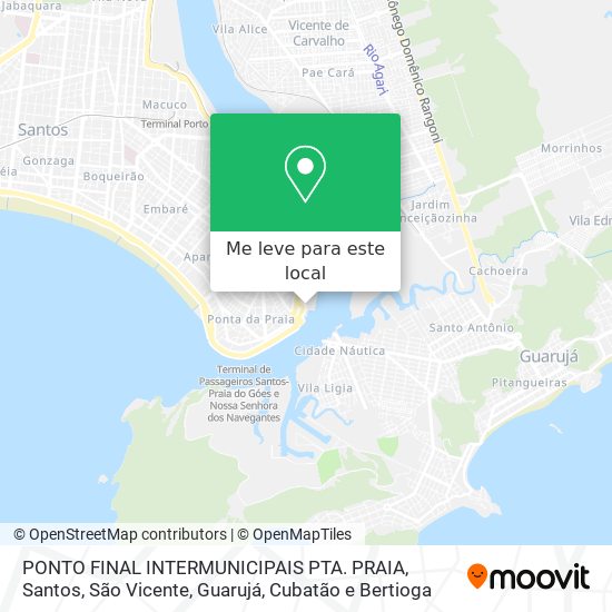 PONTO FINAL INTERMUNICIPAIS PTA. PRAIA mapa