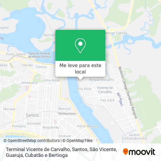 Terminal Vicente de Carvalho mapa