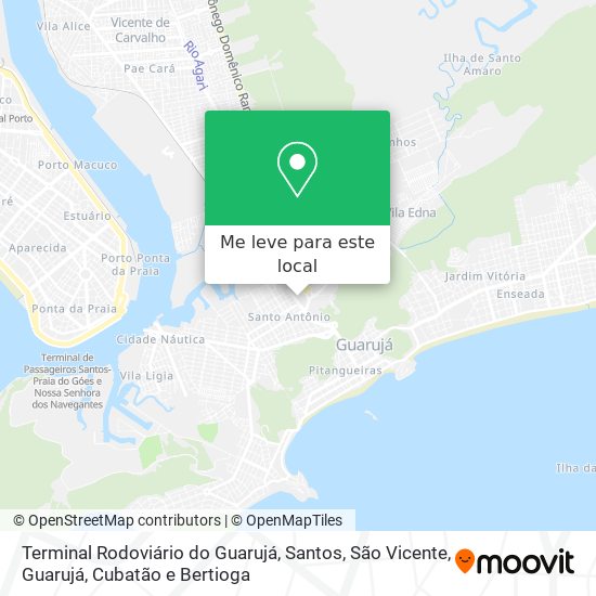 Terminal Rodoviário do Guarujá mapa