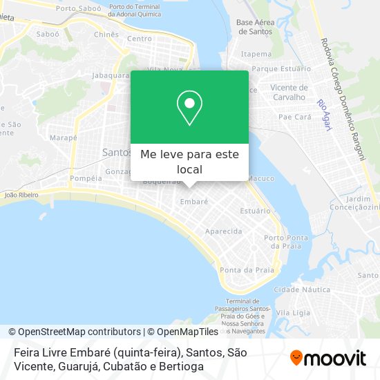Feira Livre Embaré (quinta-feira) mapa