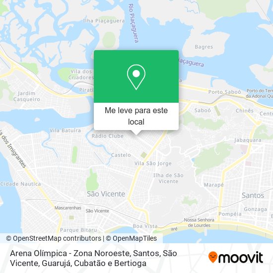 Arena Olímpica - Zona Noroeste mapa